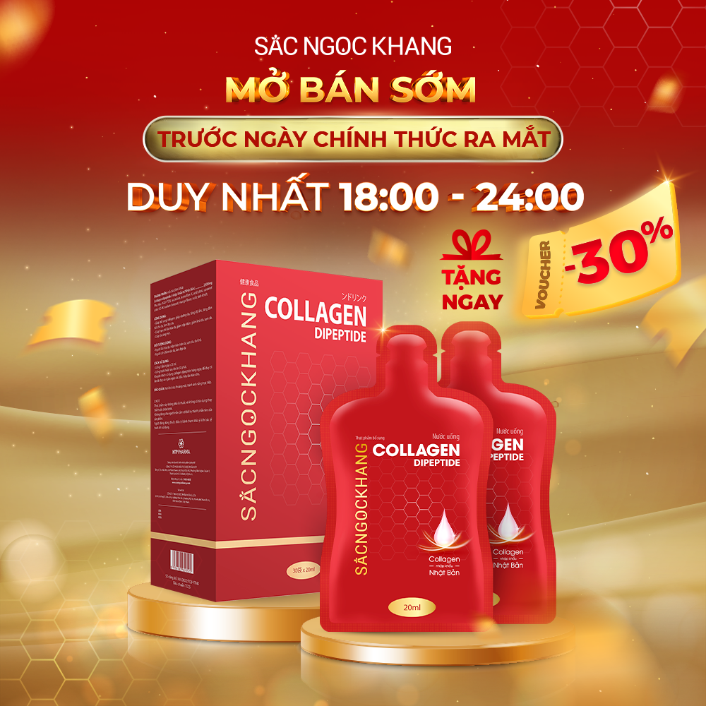 ĐỢT MỞ BÁN SỚM NƯỚC UỐNG COLLAGEN DIPEPTIDE SẮC NGỌC KHANG CHÍNH THỨC BẮT ĐẦU!