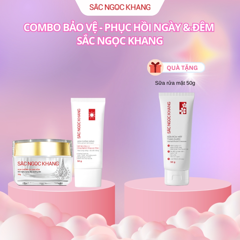 COMBO BẢO VỆ - PHỤC HỒI NGÀY VÀ ĐÊM: Kem Chống Nắng Sa Mạc·[50g]+Kem Đêm [30g]