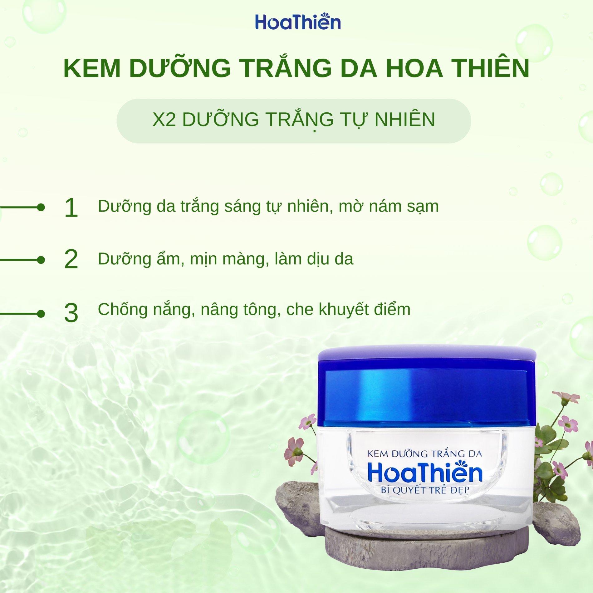 Kem Dưỡng Trắng Da Hoa Thiên [Hộp 30g]