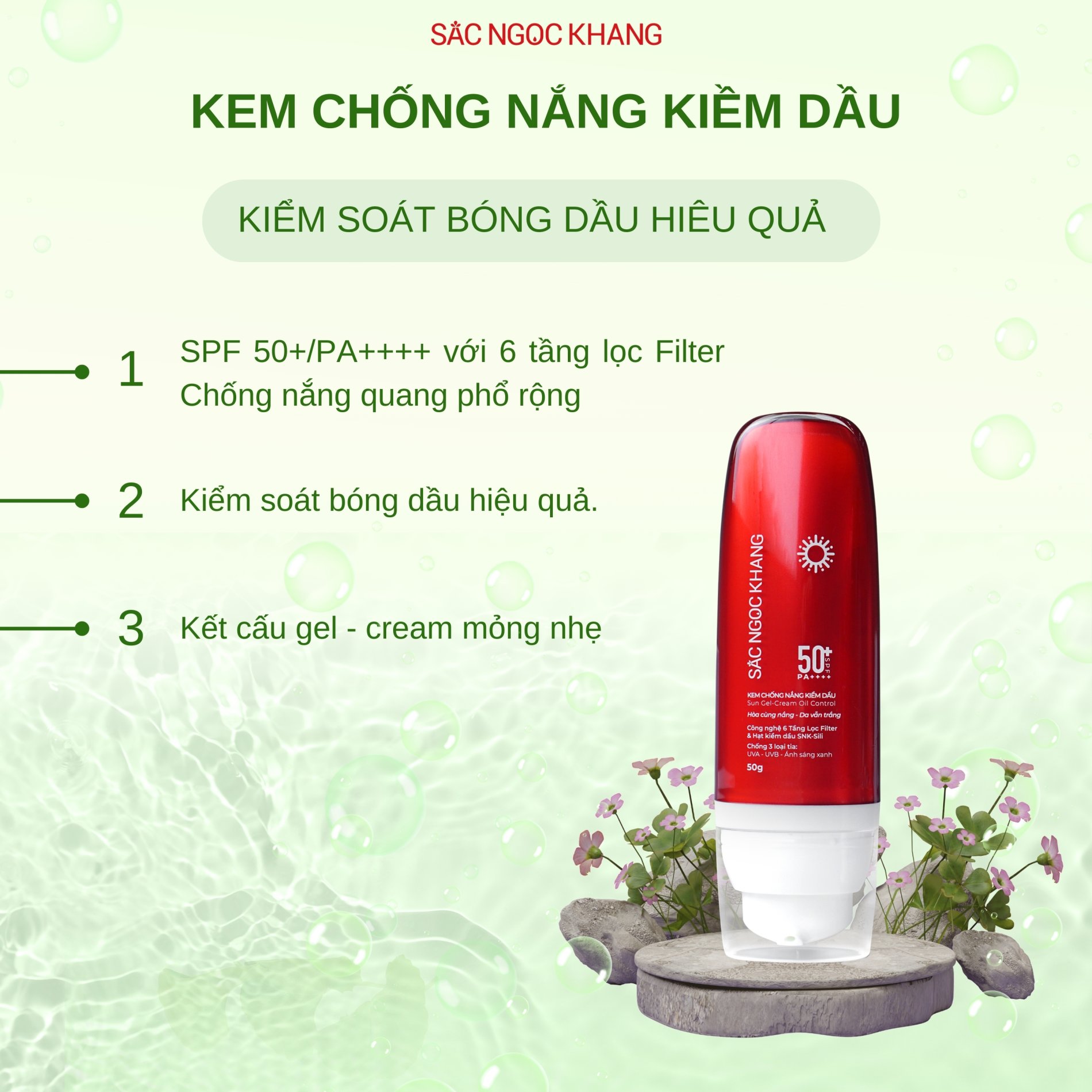 Kem Chống Nắng Kiềm Dầu 50g