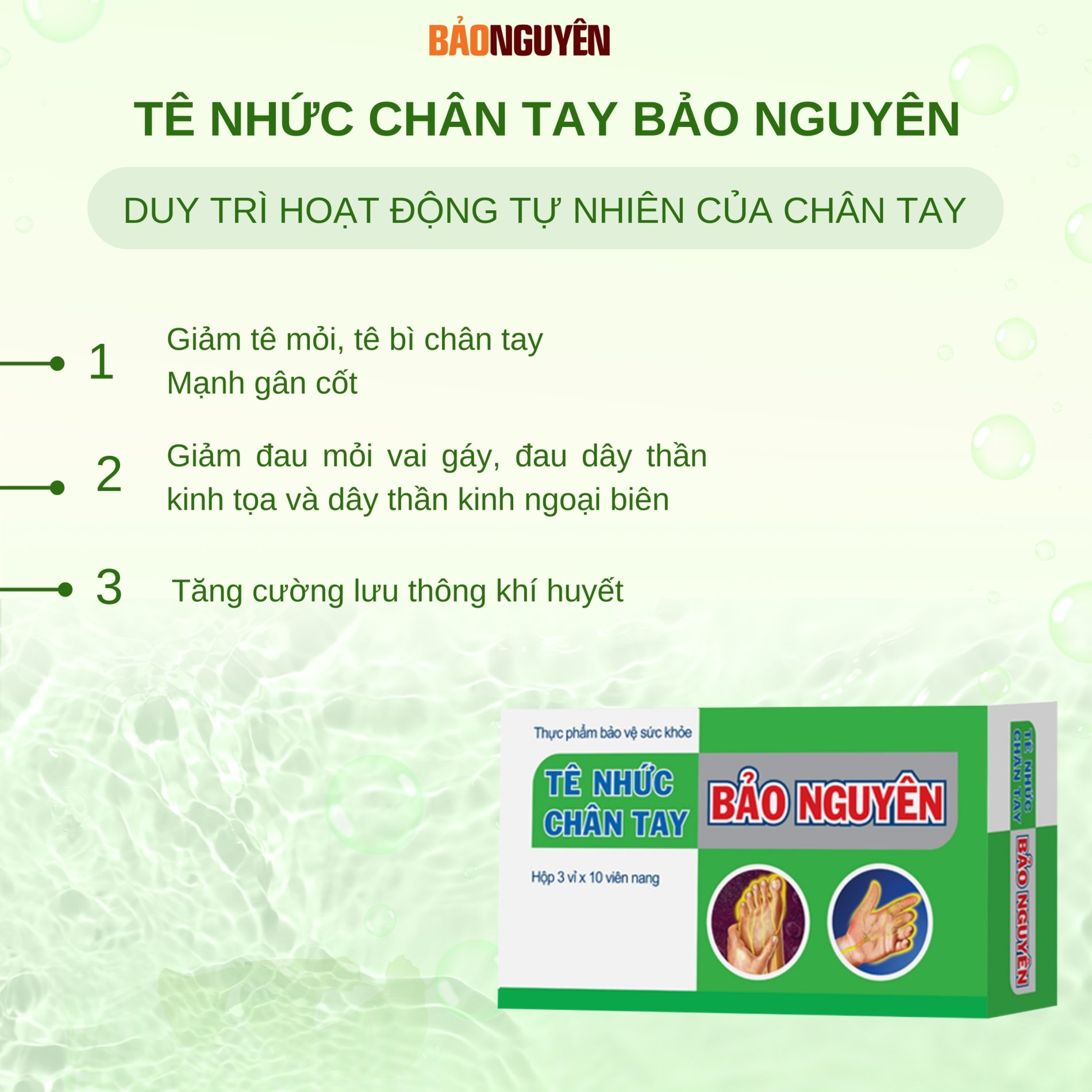 Tê Nhức Chân Tay Bảo Nguyên [Hộp 30 Viên]