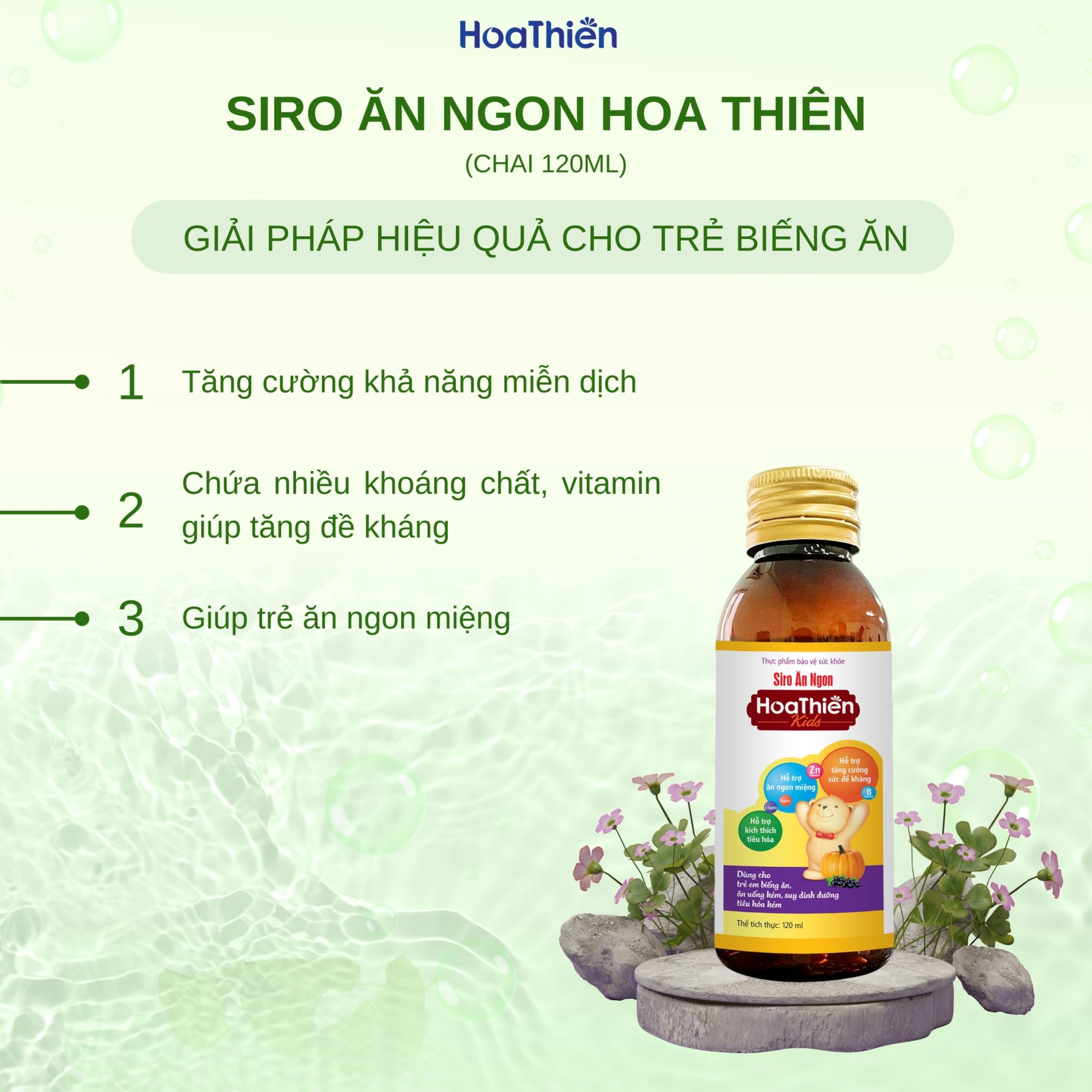 Siro Ăn Ngon Hoa Thiên [Chai 120ml]