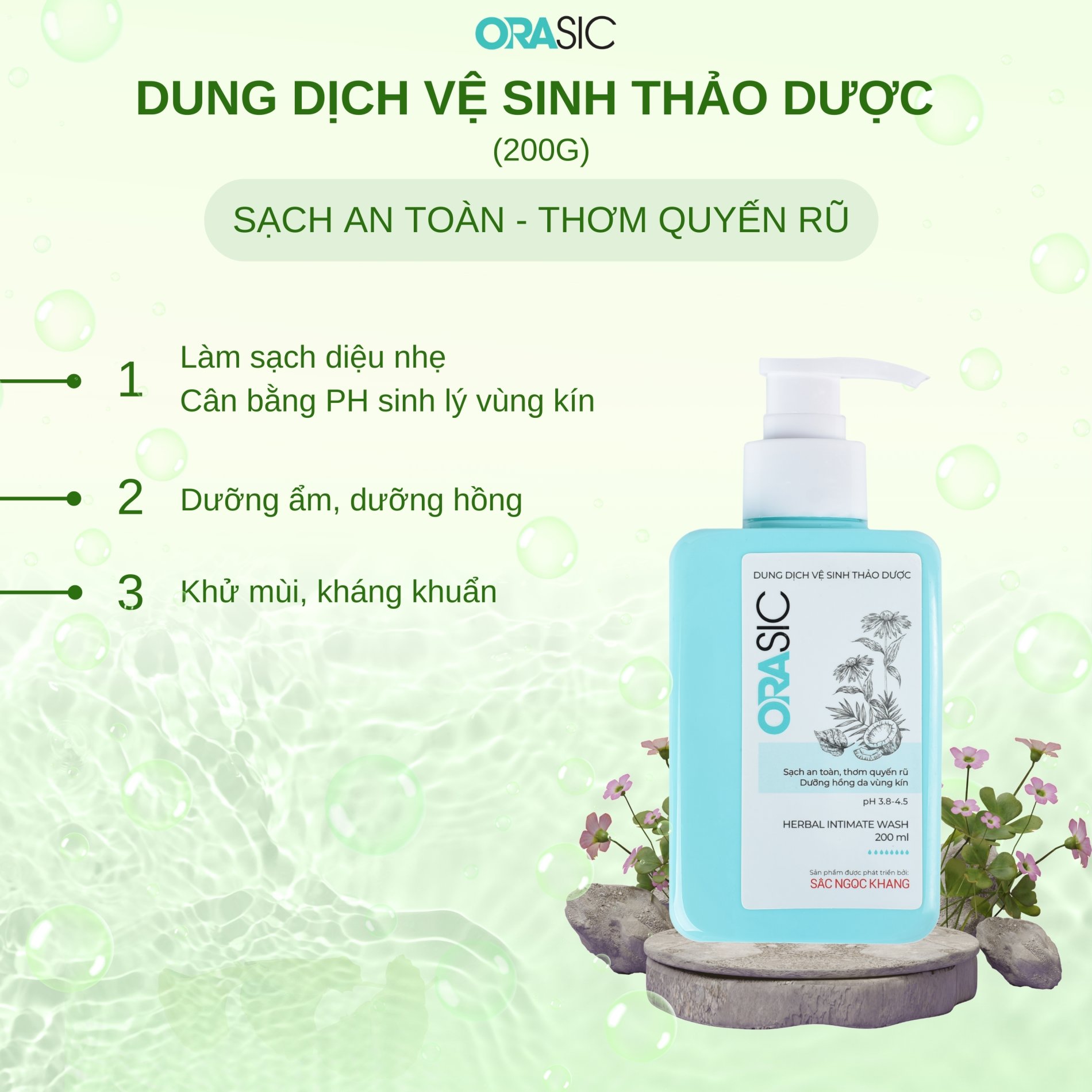 Dung Dịch Vệ Sinh Thảo Dược Orasic [Chai 200ml]