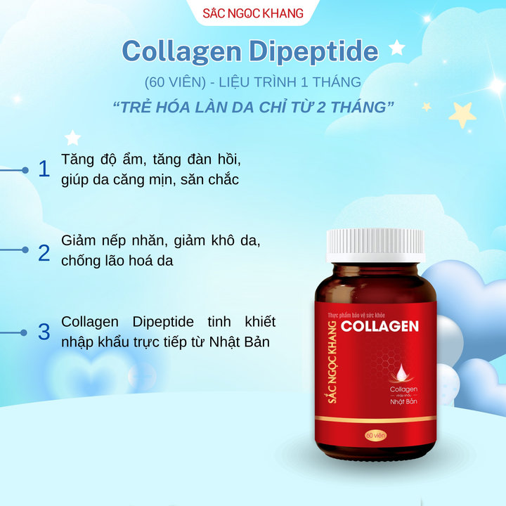 Viên Uống Collagen Dipeptide Sắc Ngọc Khang [Hộp 60 Viên]