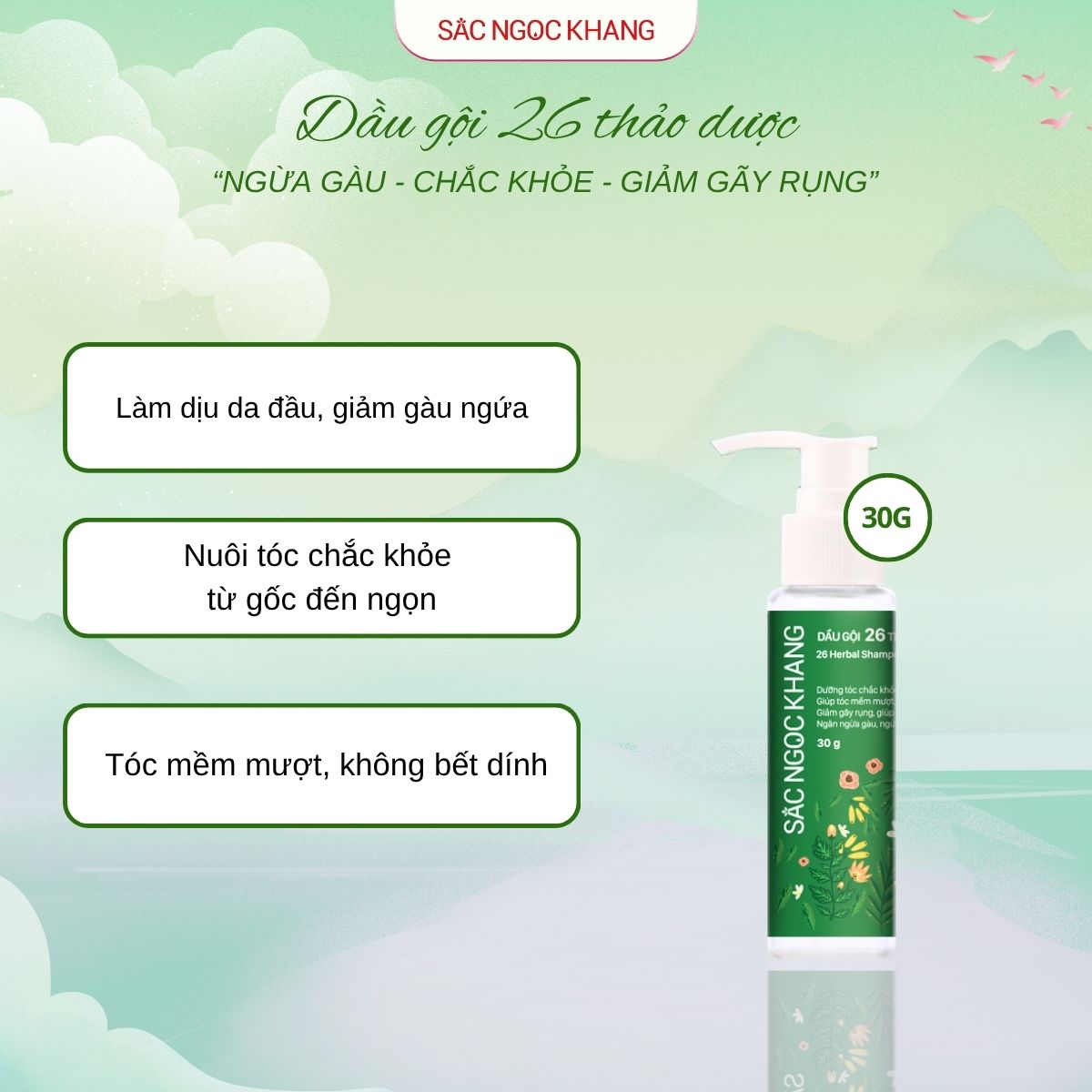 Dầu Gội 26 Loại Thảo Dược [30g]