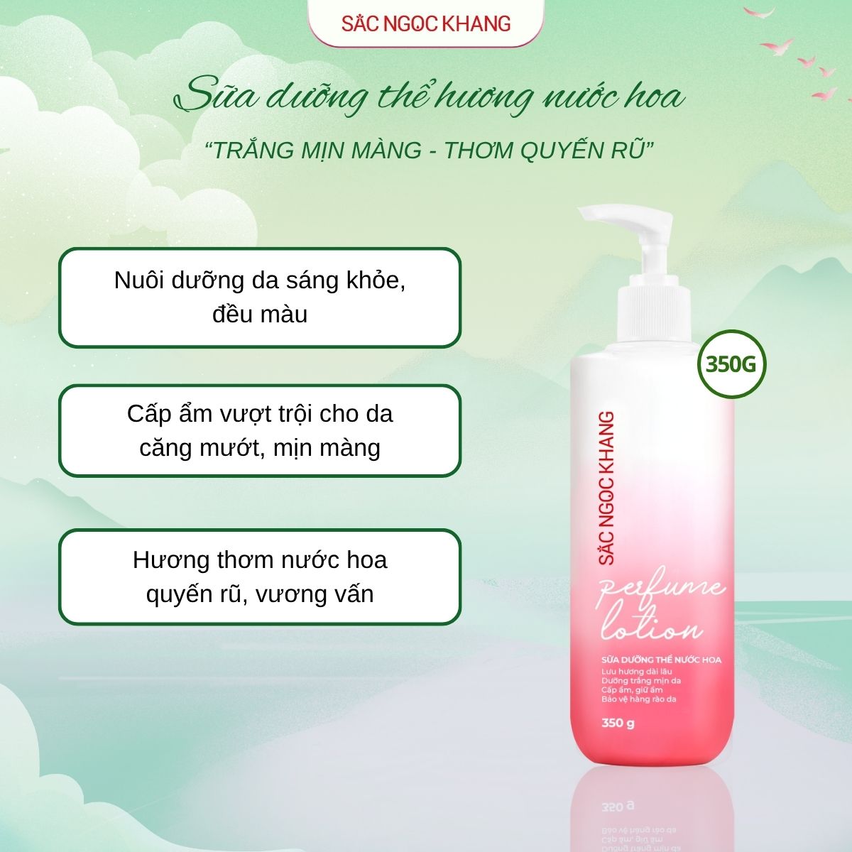 Sữa dưỡng thể hương nước hoa [350g] 