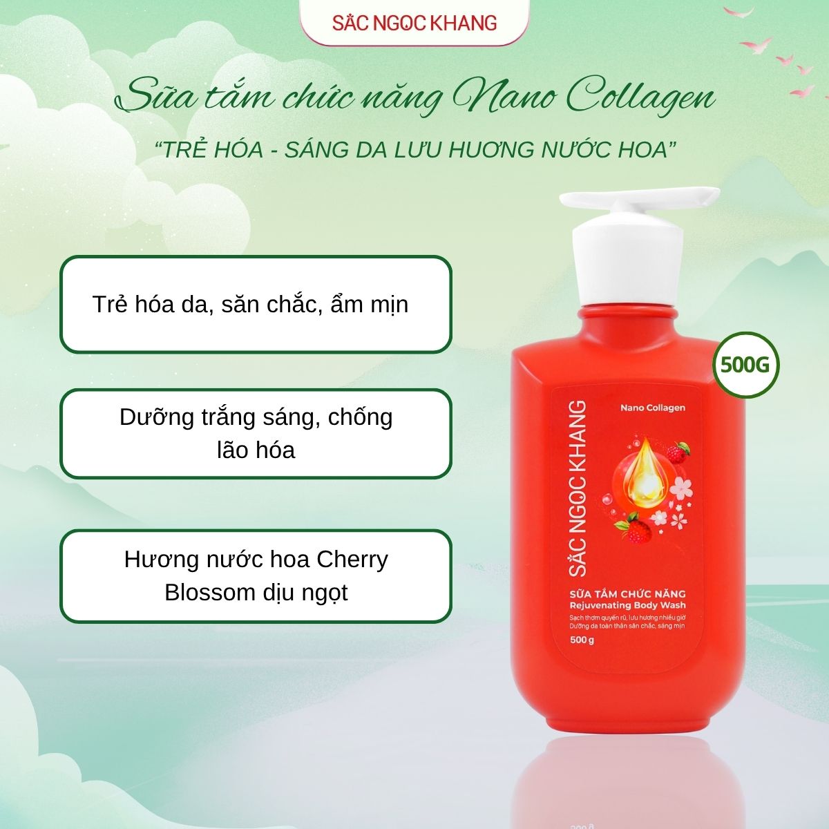 Sữa tắm chức năng Nano Collagen [500g] 