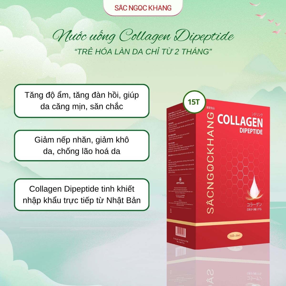 Nước Uống Collagen Dipeptide [15 Túi]