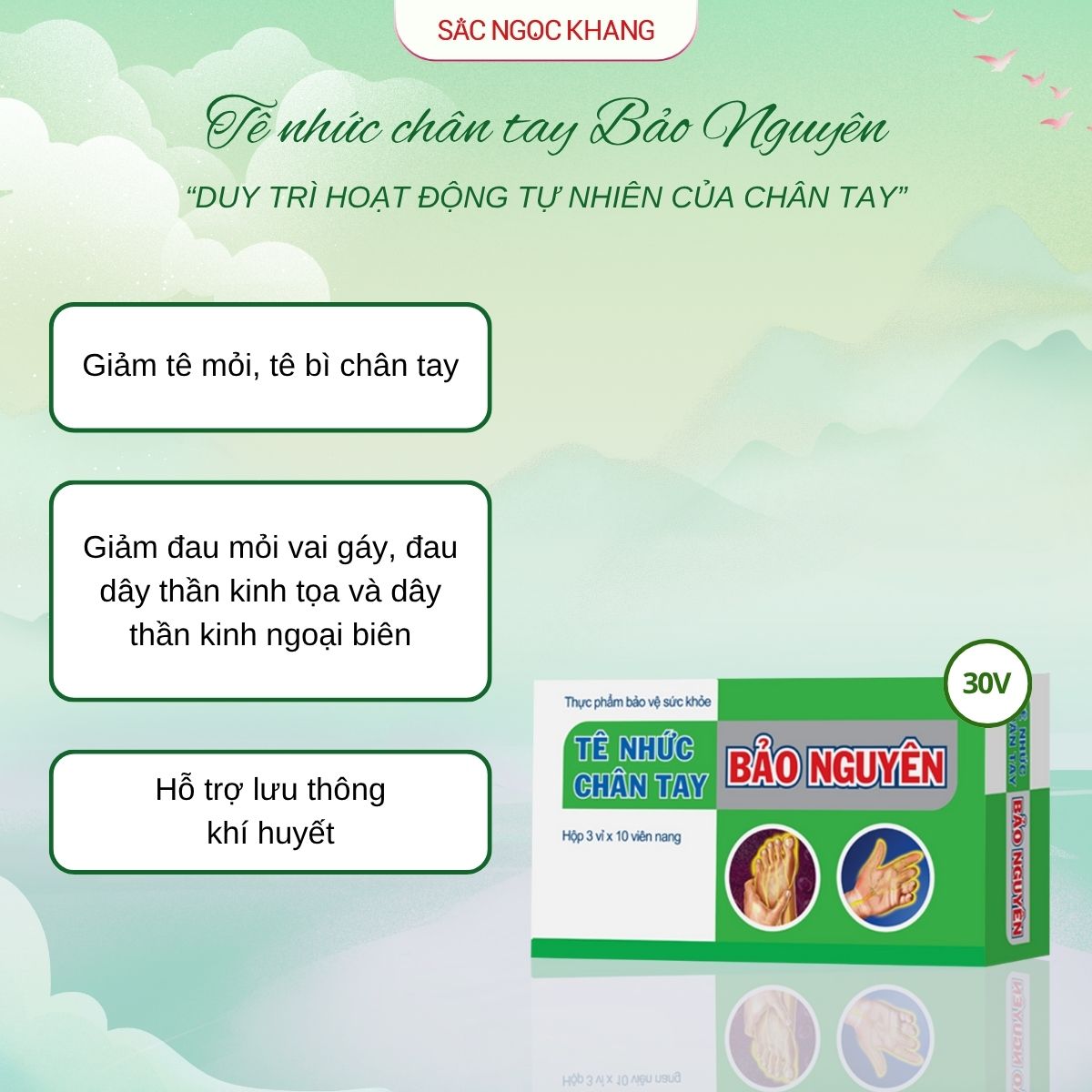 Tê Nhức Chân Tay Bảo Nguyên [30 Viên]
