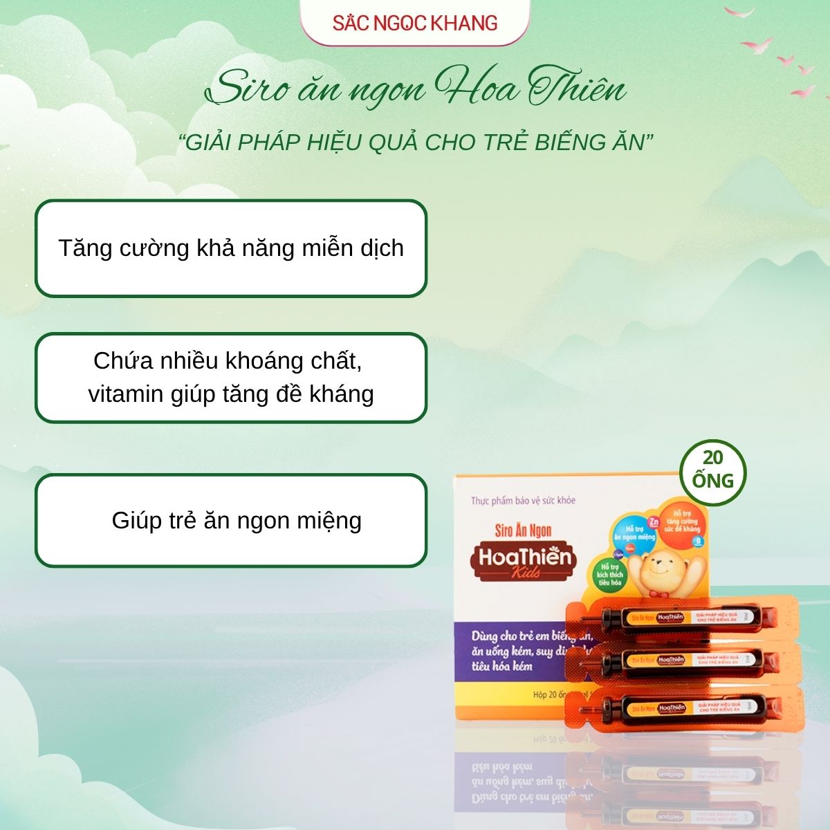Siro Ăn Ngon Hoa Thiên [20 ống x 10ml]