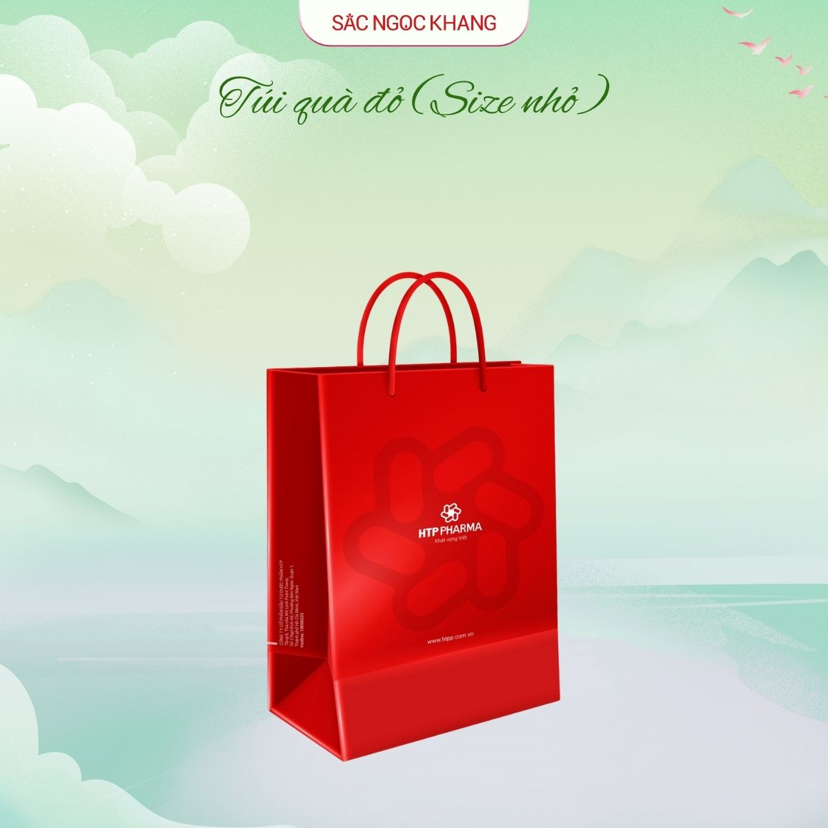 Túi Giấy Đỏ HTP PHARMA [Size nhỏ]