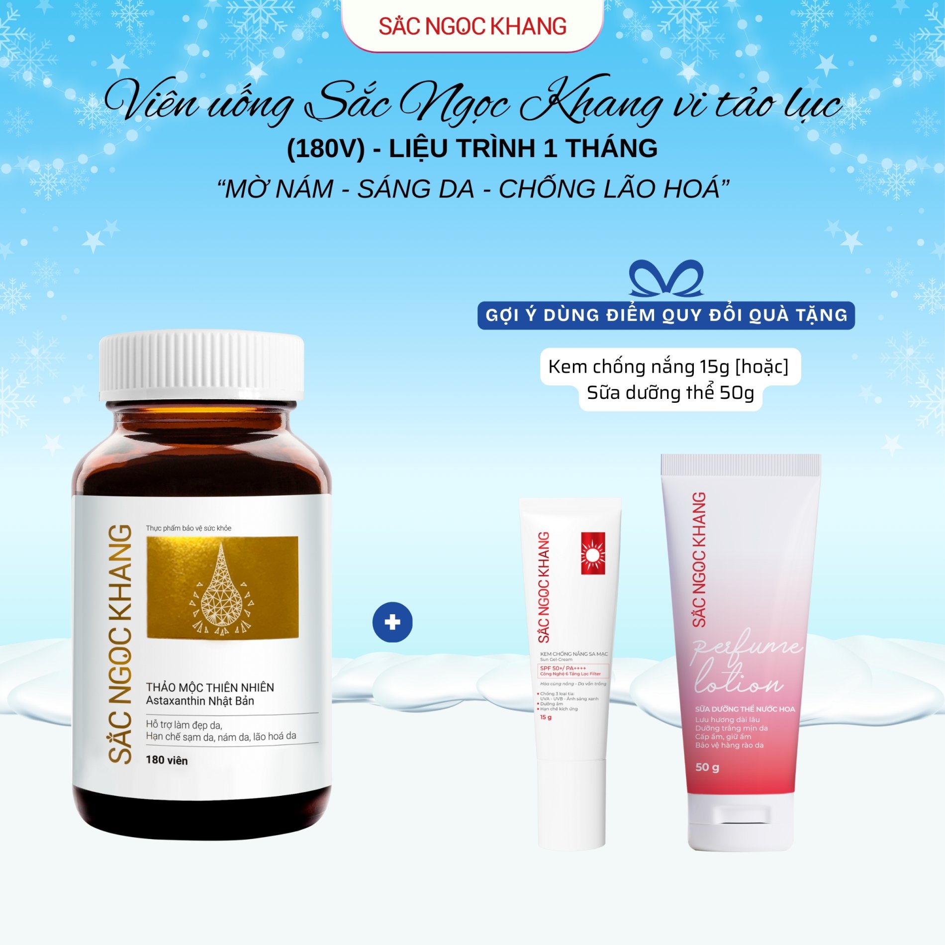 Viên Uống Sắc Ngọc Khang Vi Tảo Lục [180 viên]