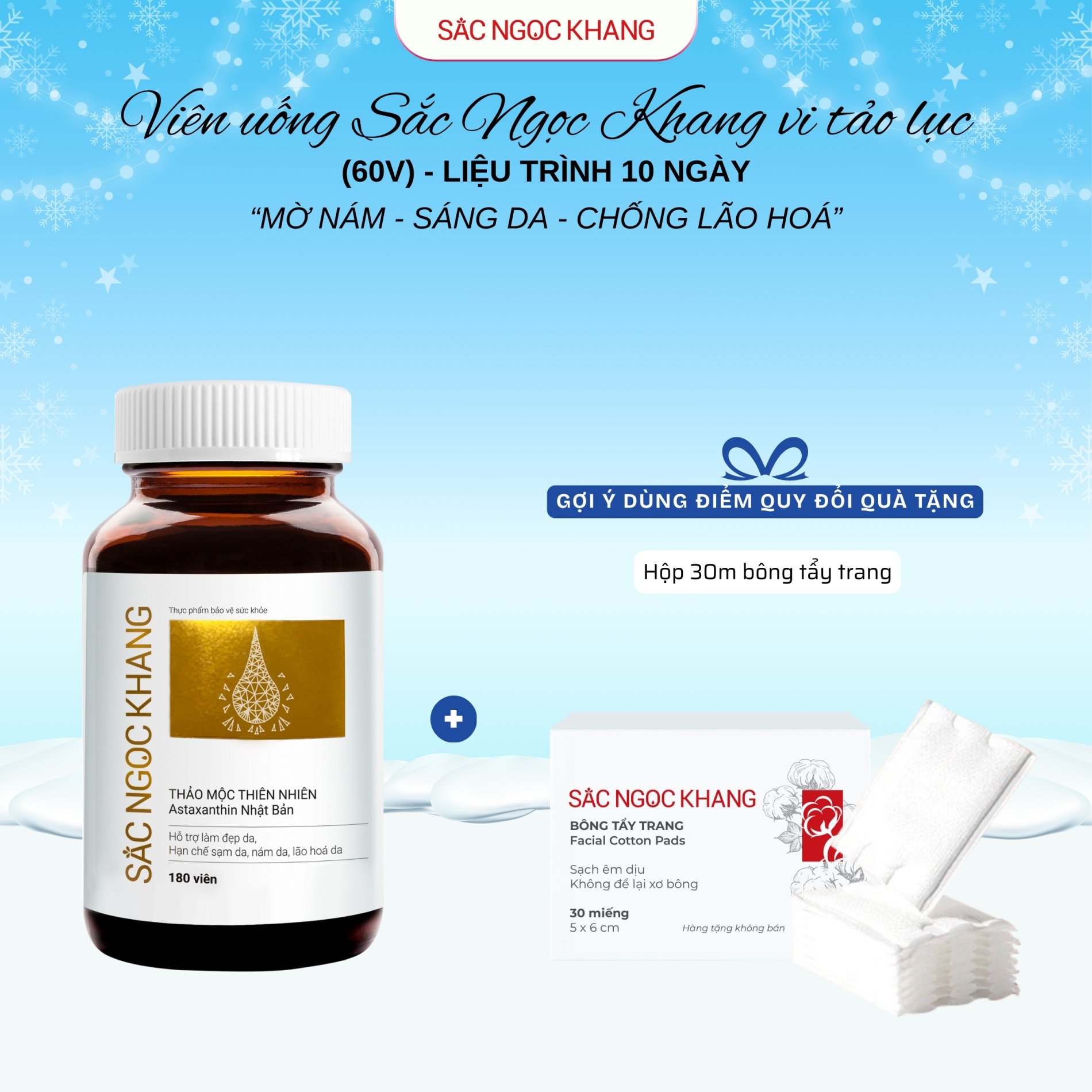 Viên uống Sắc Ngọc Khang vi tảo lục [60 Viên]