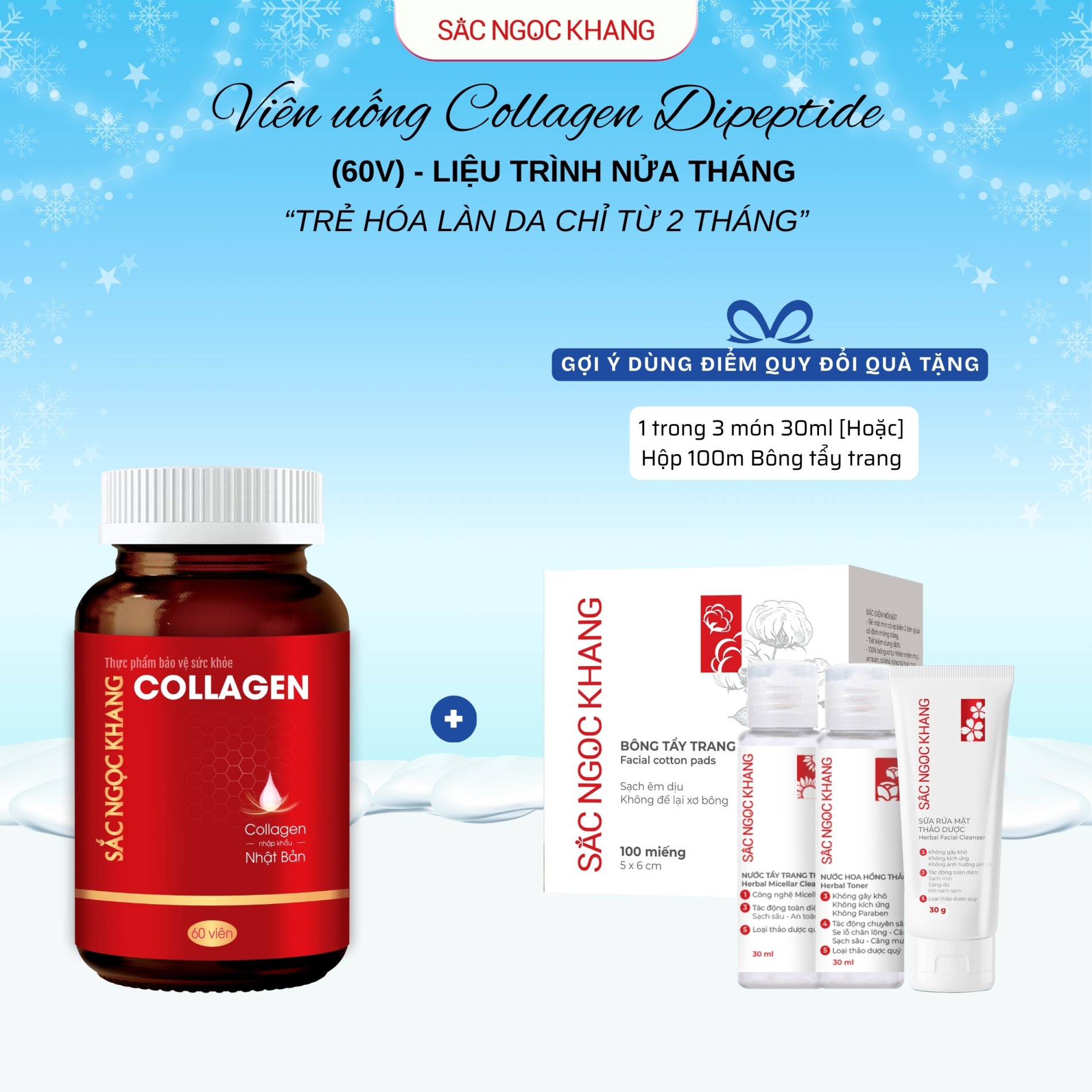 Viên Uống Collagen Dipeptide [60 Viên]