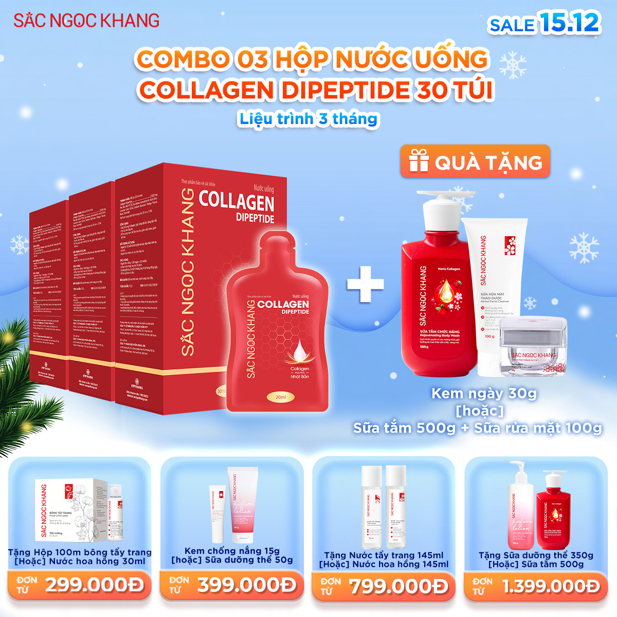COMBO 03 Hộp Collagen Nước [30 túi] 