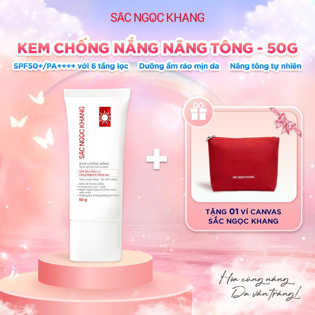 Kem chống nắng nâng tone Sắc Ngọc Khang [50g] Kèm quà tặng