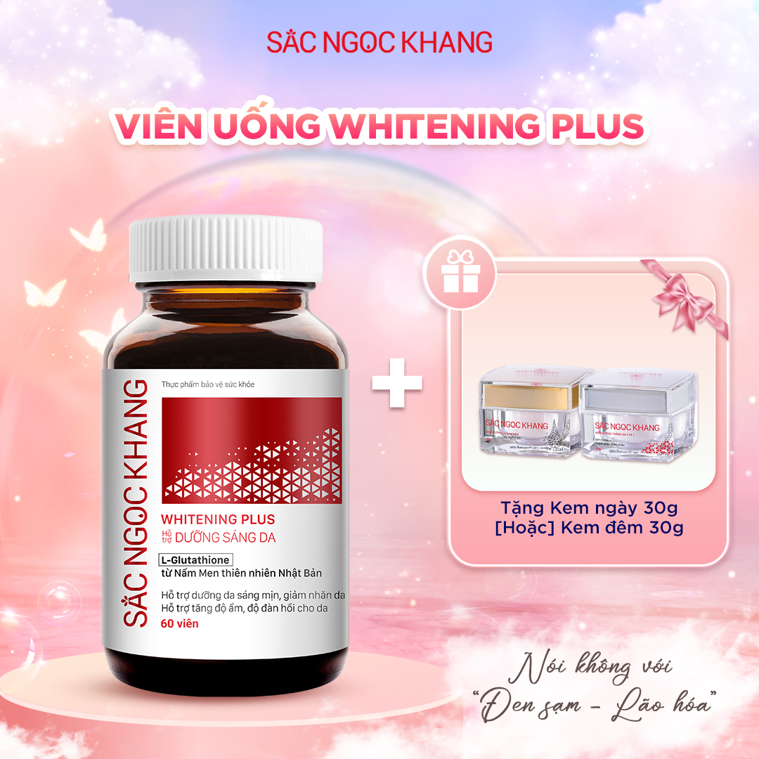 Viên uống TRẮNG DA Whitening Plus kèm quà tặng