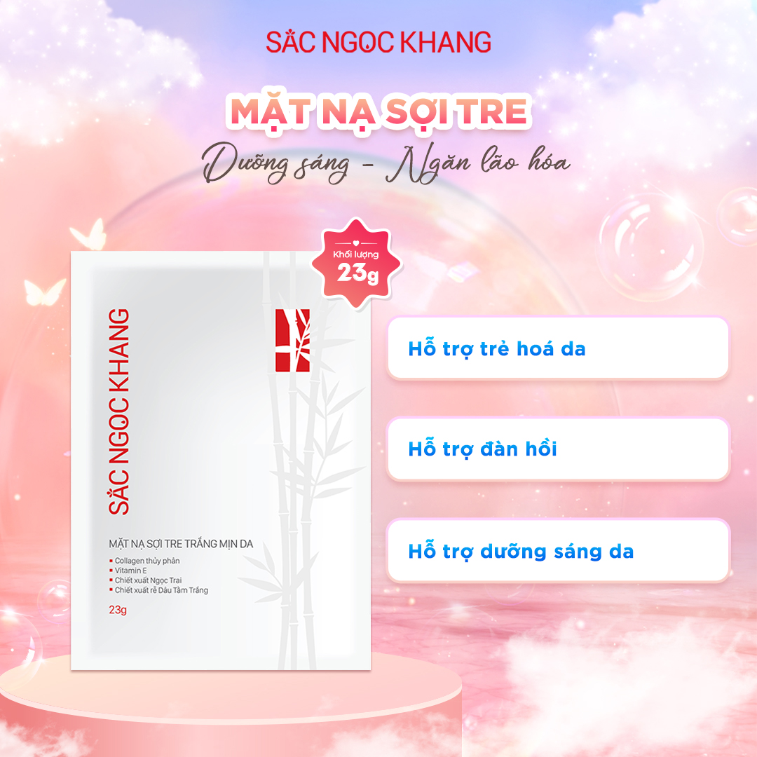 Mặt Nạ Sợi Tre Trắng Mịn Da
