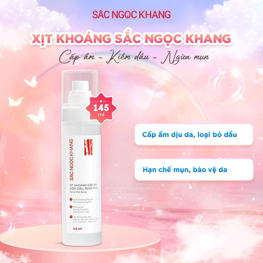 Xịt Khoáng Cấp Ẩm, Kiềm Dầu, Ngừa Mụn [145ml]