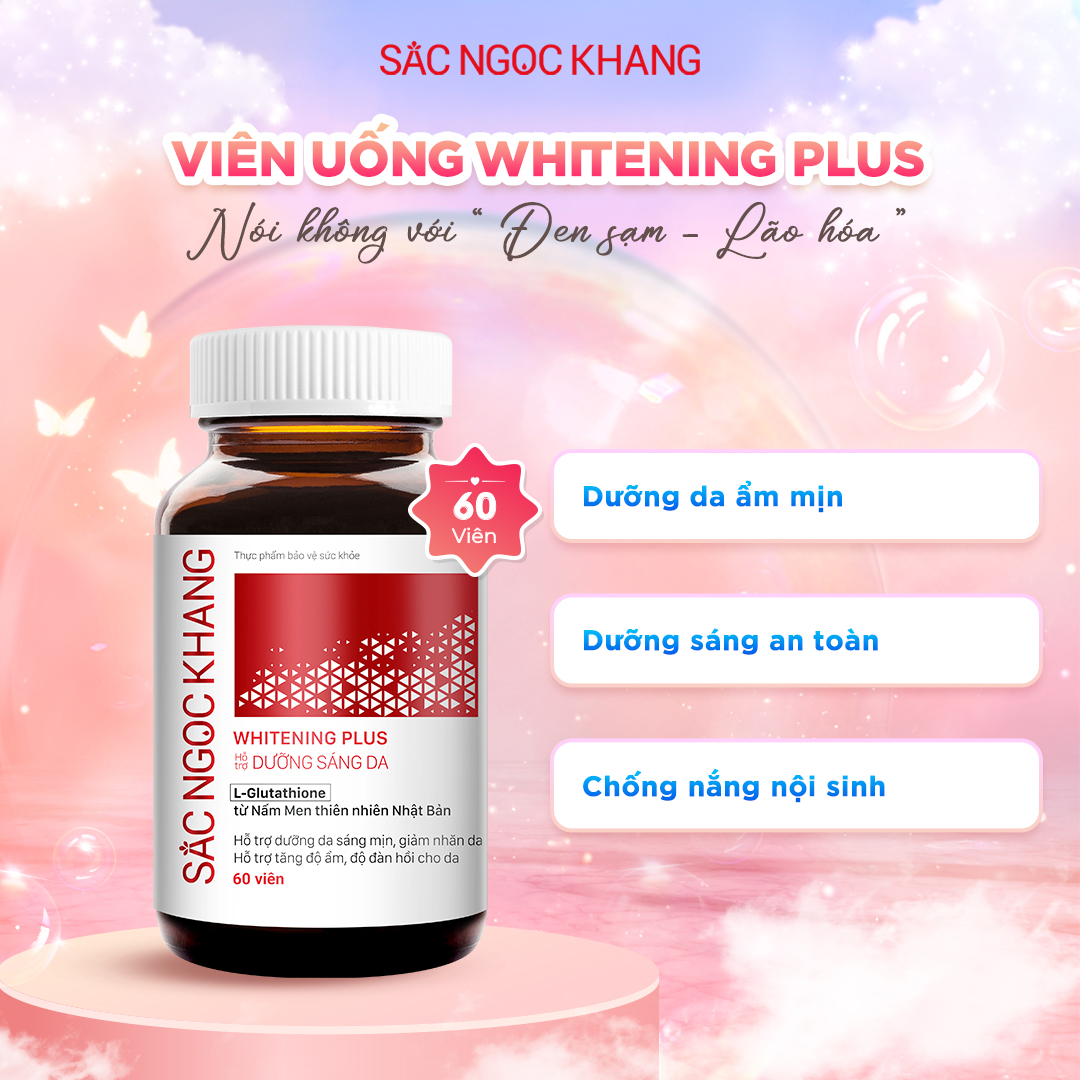 Viên uống TRẮNG DA Whitening Plus kèm quà tặng