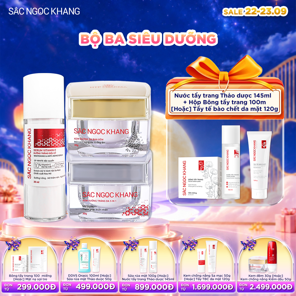 Bộ Dưỡng Da cao cấp [Bộ kem Ngày Đêm + Serum ] - Kèm quà tặng