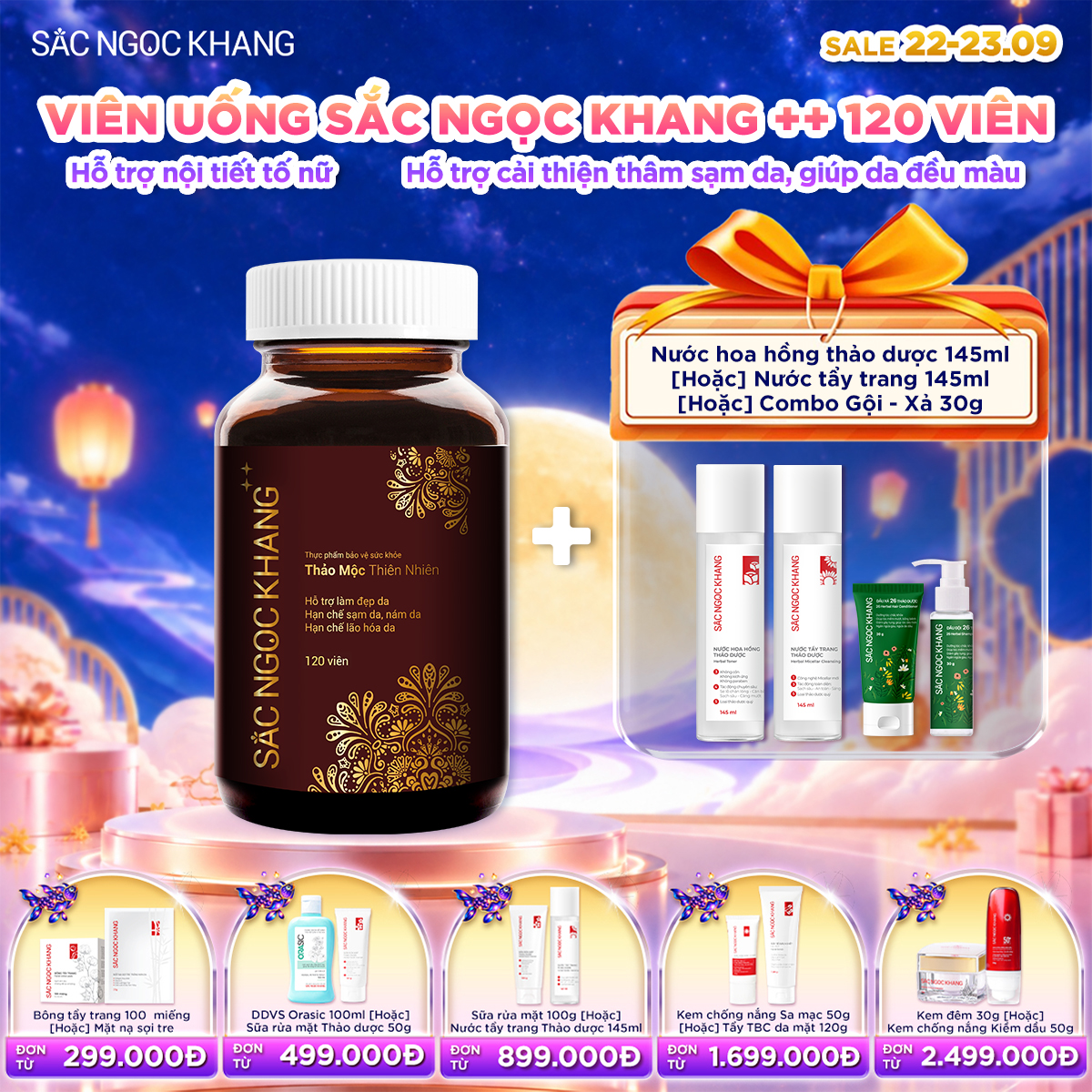 Hộp Viên Uống Sắc Ngọc Khang ++ [120 Viên]  kèm quà tặng